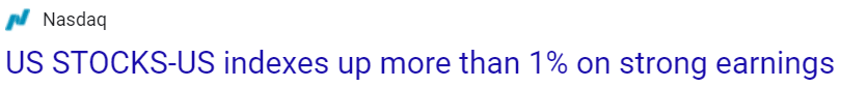 Nasdaq headline that reads,