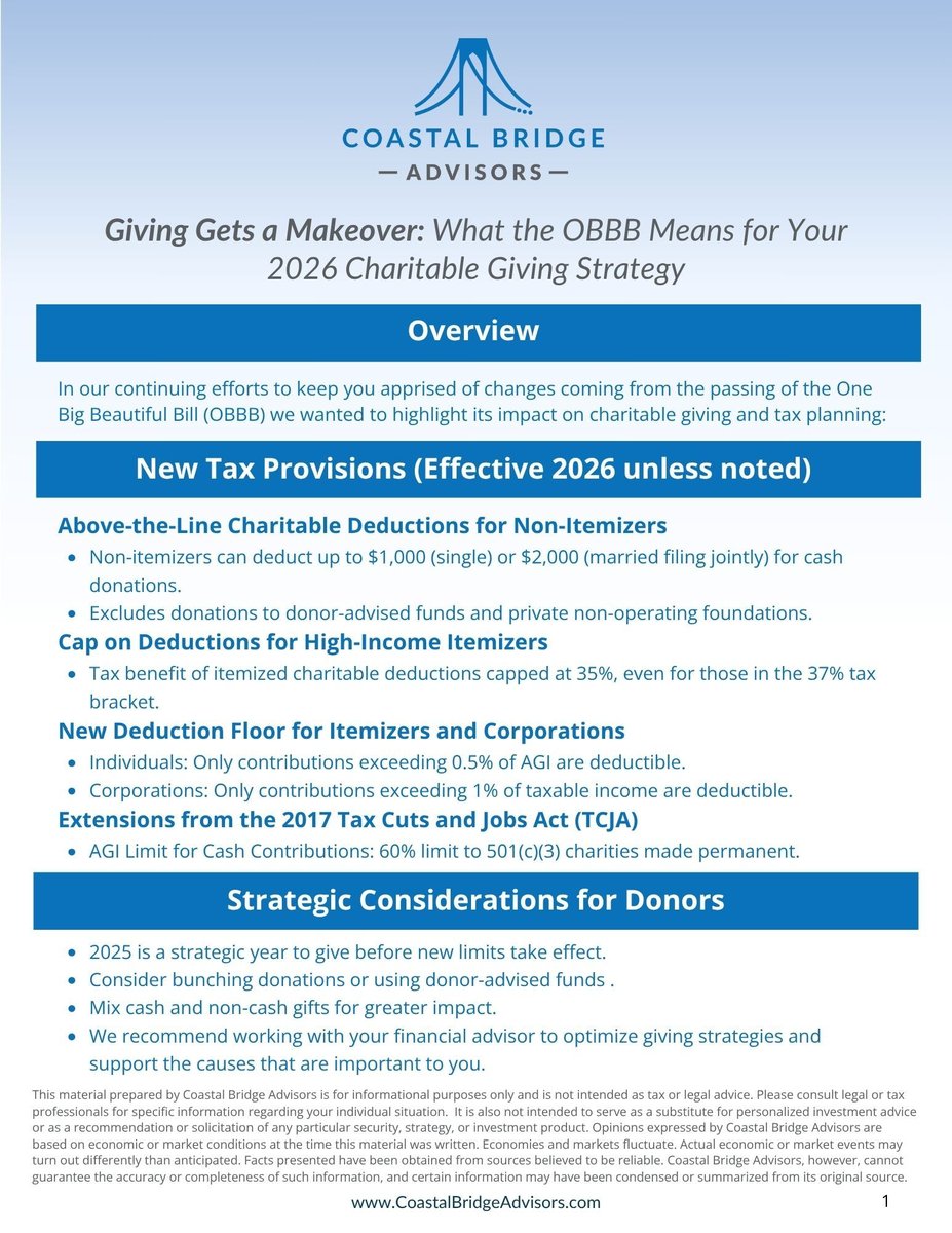 OBBB Charitable Tax Provisions